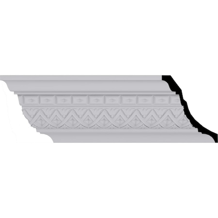 Ekena Millwork 4 1/8"H x 4 1/4"P x 5 7/8"F x 94 1/2"L, (1 1/4" Repeat), Dublin Crown Moulding MLD04X04X04DU